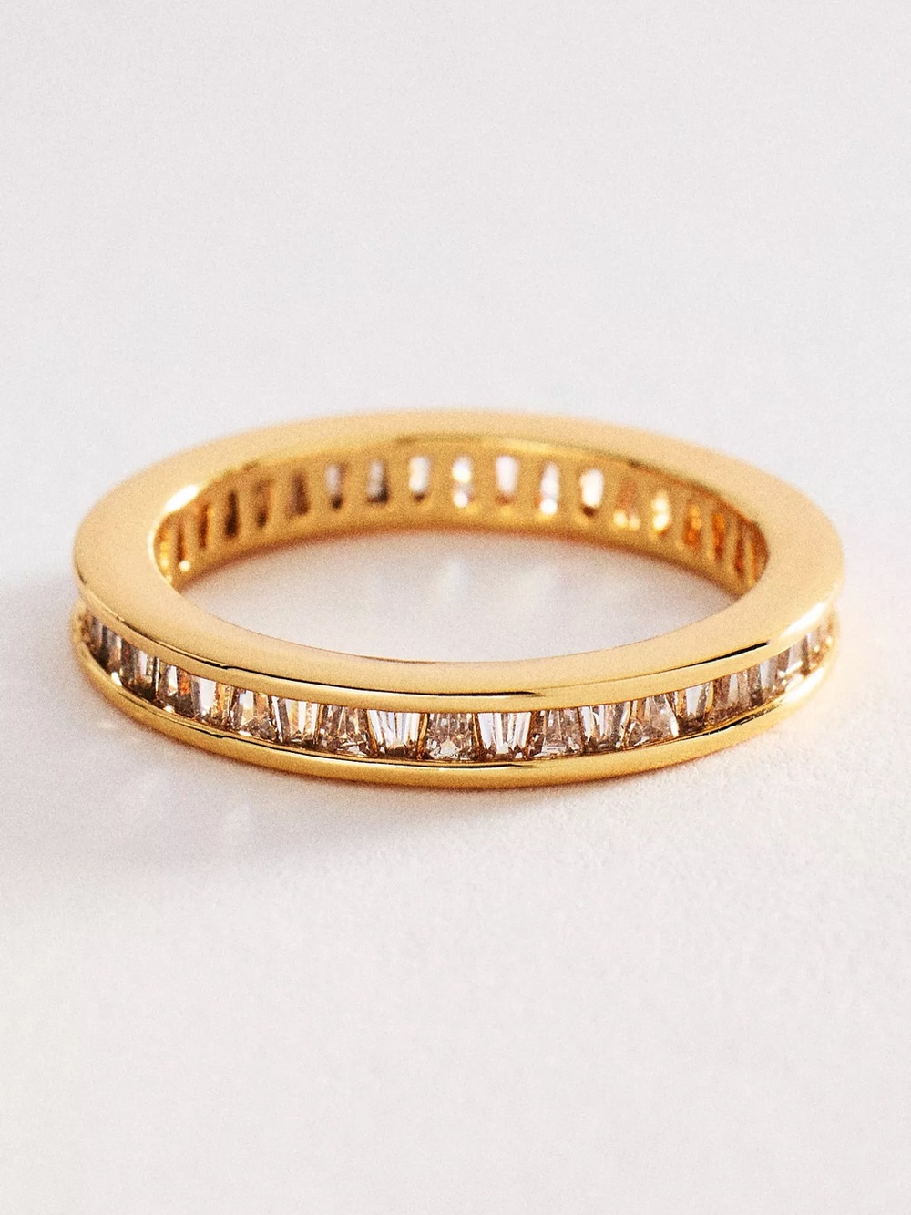 Anthropologie Angled Crystal Ring - NWT - Gold - Size 6